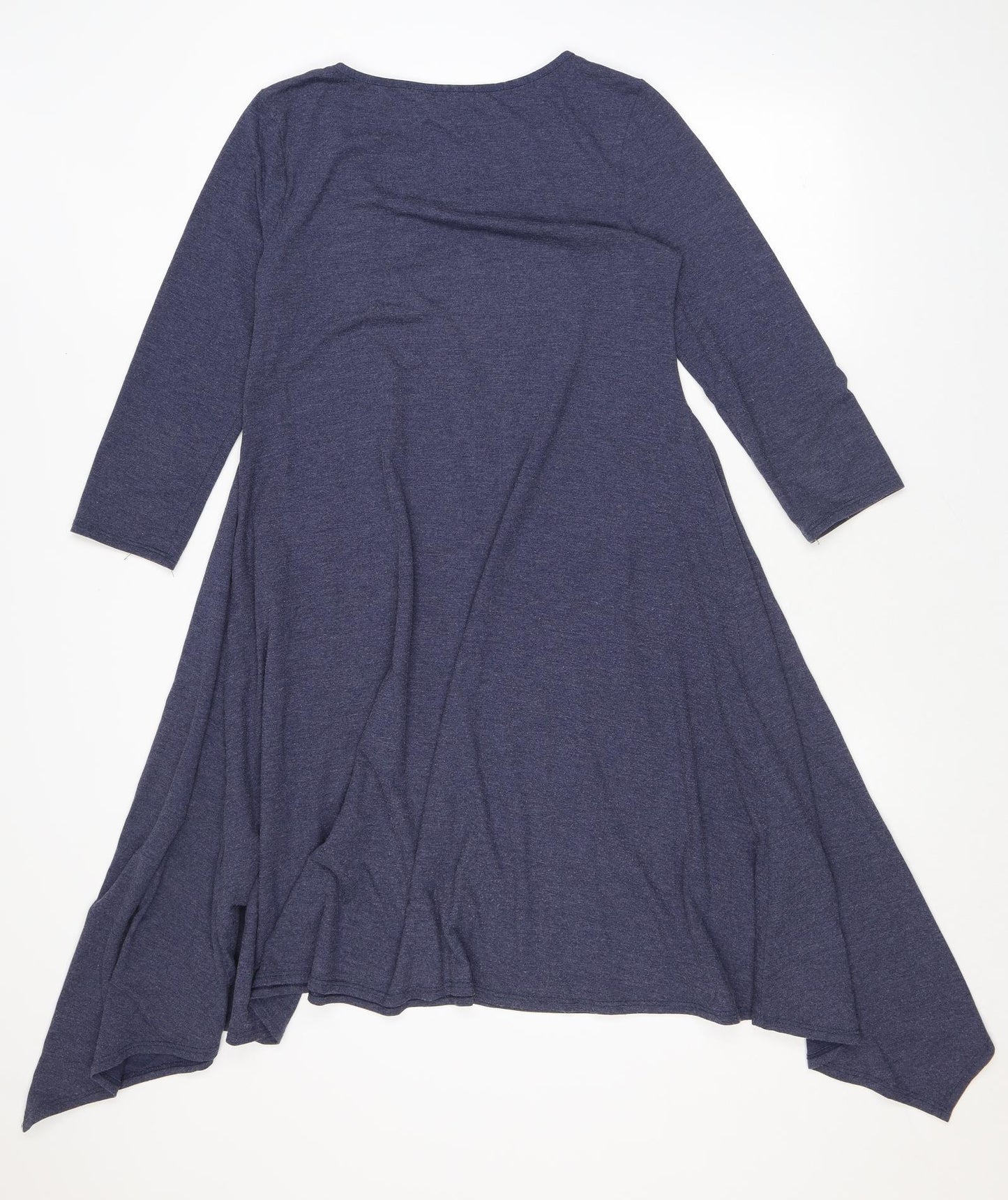 Phase Eight Womens Blue Viscose A-Line Size 10 Scoop Neck Pullover