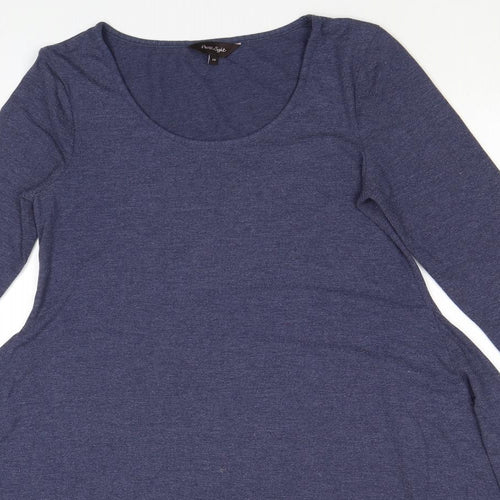 Phase Eight Womens Blue Viscose A-Line Size 10 Scoop Neck Pullover