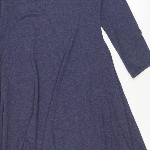 Phase Eight Womens Blue Viscose A-Line Size 10 Scoop Neck Pullover