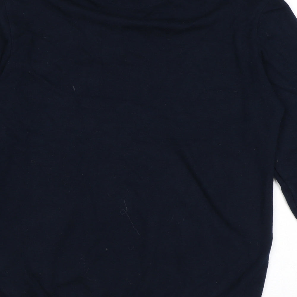 Ted Baker Mens Blue Collared Acrylic Pullover Jumper Size M Long Sleeve - Ted Baker Size 3