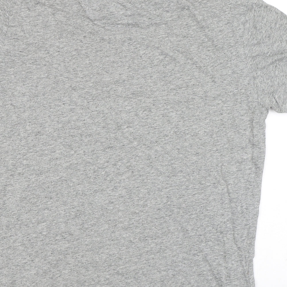 Fred Perry Mens Grey Cotton T-Shirt Size M Crew Neck
