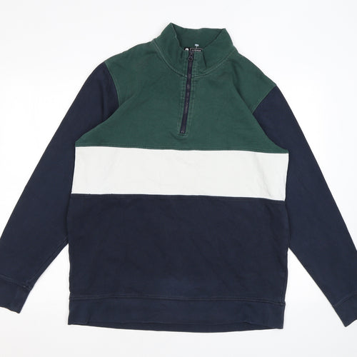 Avenue Mens Multicoloured Striped Cotton Pullover Sweatshirt Size L
