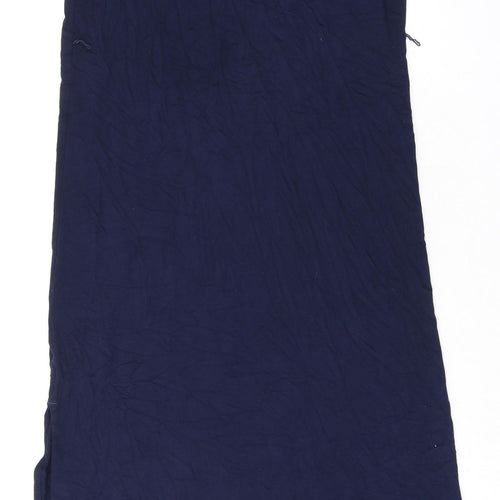 Marks and Spencer Womens Blue Viscose Tank Dress Size 12 V-Neck Pullover