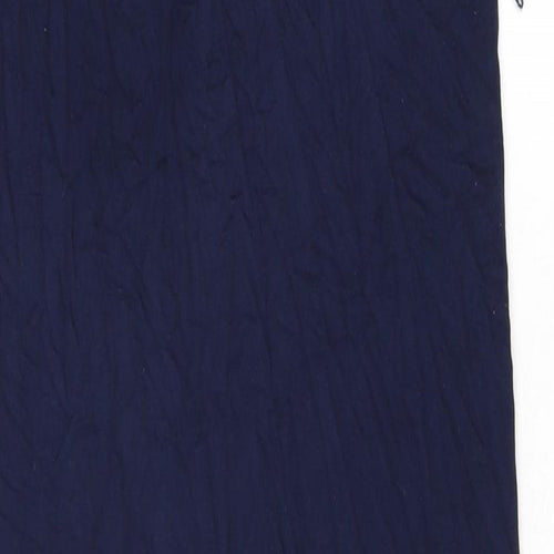 Marks and Spencer Womens Blue Viscose Tank Dress Size 12 V-Neck Pullover