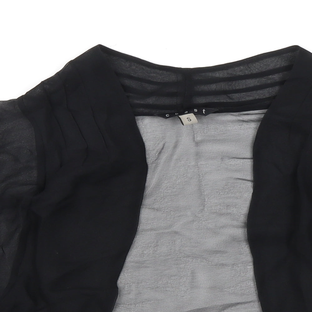 Coast Womens Black Polyester Kimono Blouse Size S Sweetheart