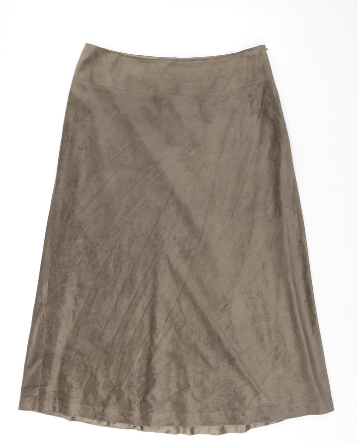 Sigrid Sport Womens Beige Polyester Maxi Skirt Size S Zip