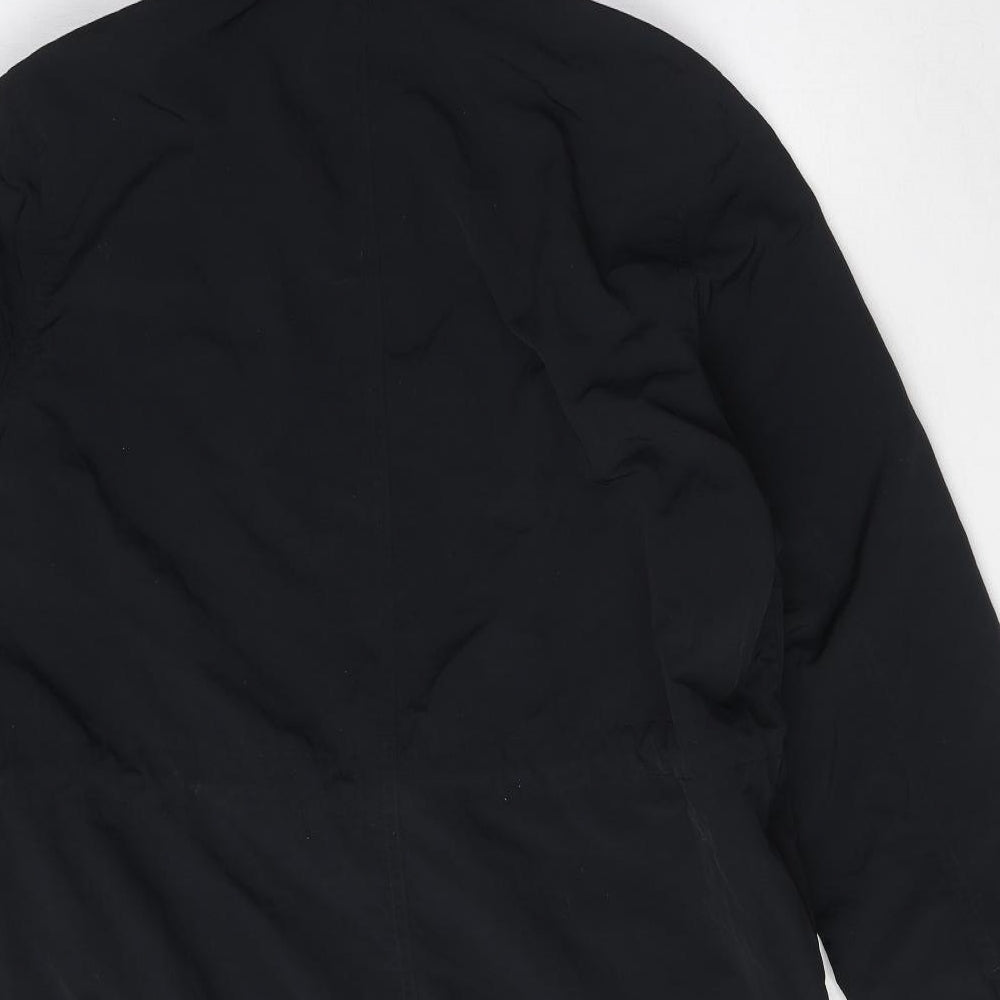 Marks and Spencer Womens Black Rain Coat Coat Size 14 Zip