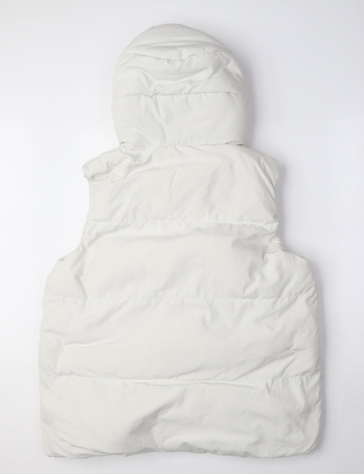 Marks and Spencer Womens White Gilet Coat Size 14 Zip - Puffer