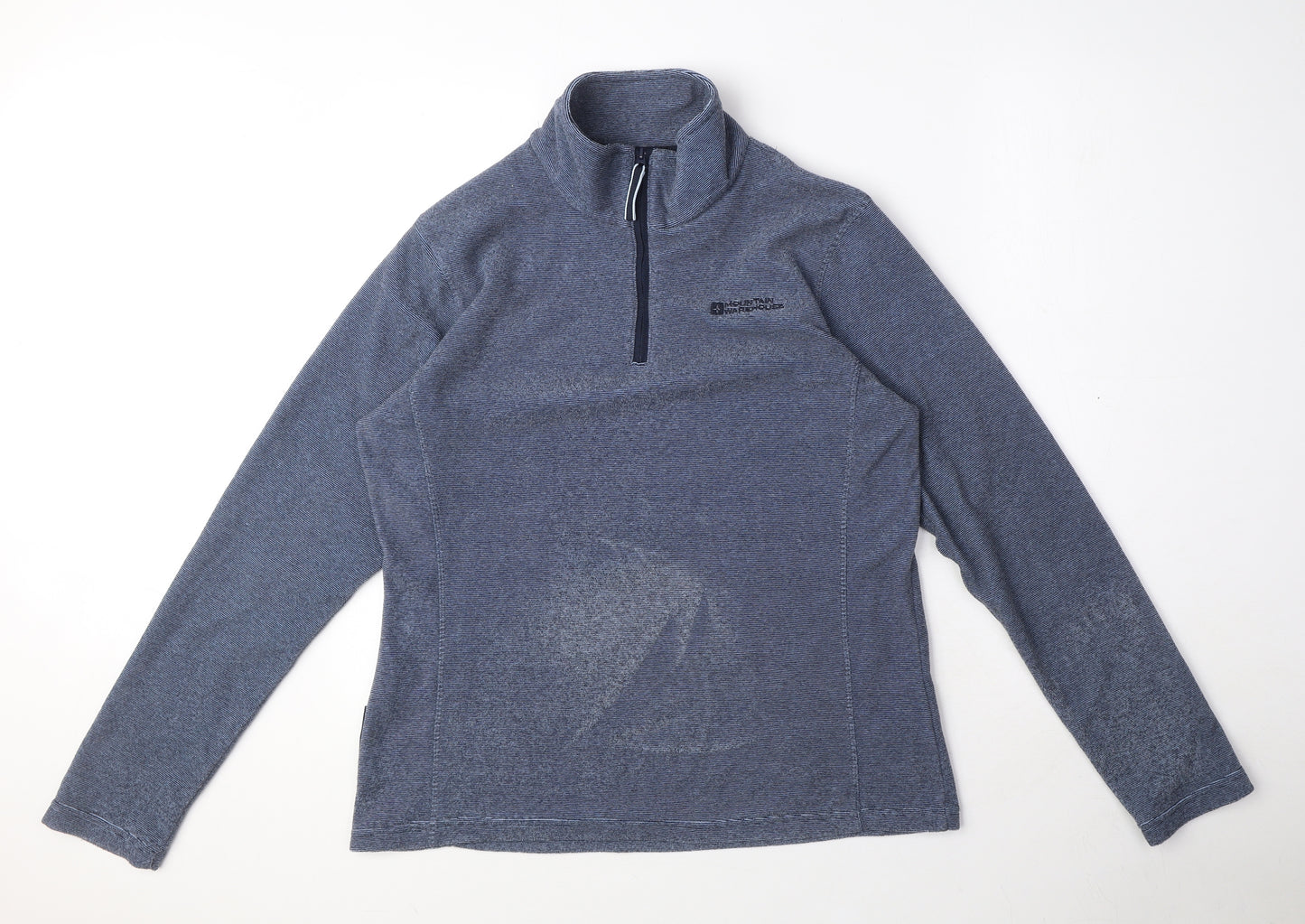 Mountain Warehouse Womens Blue Polyester Pullover Sweatshirt Size 12 Zip - 1/4 Zip