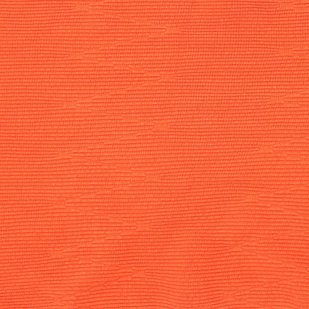 Divided by H&M Womens Orange Crew Neck Cotton Pullover Jumper Size S - Oversized