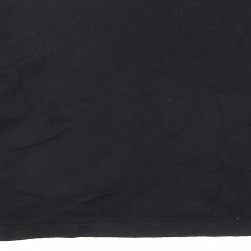 Debenhams Womens Black V-Neck Viscose Cardigan Jumper Size 12 - Open