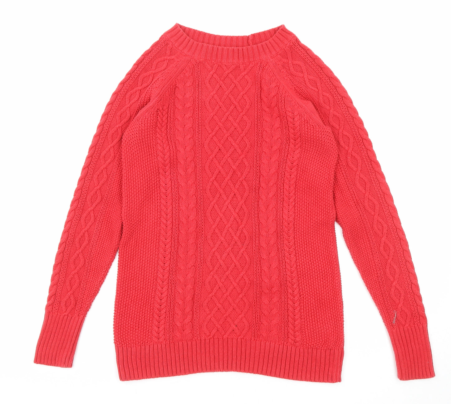 Gap Mens Red Round Neck Cotton Pullover Jumper Size S Long Sleeve