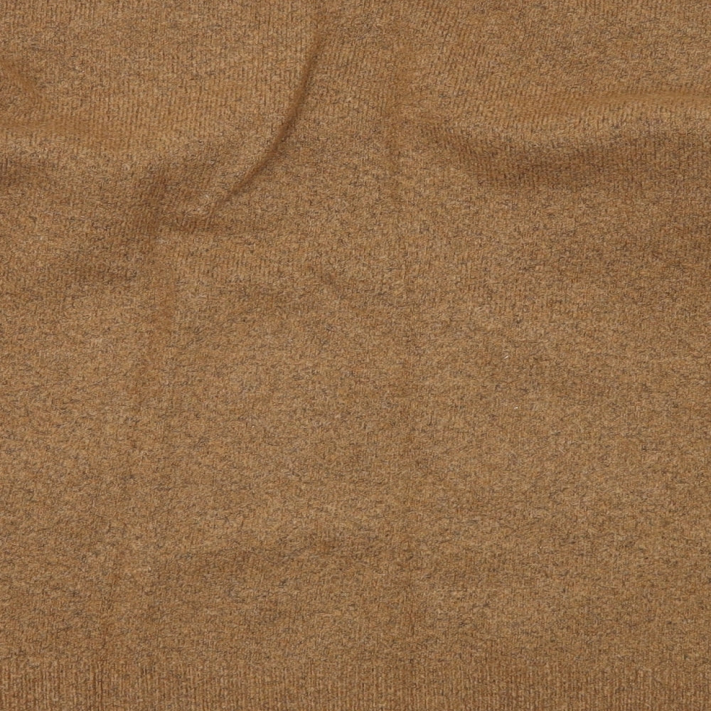Esprit Womens Brown V-Neck Acrylic Pullover Jumper Size S