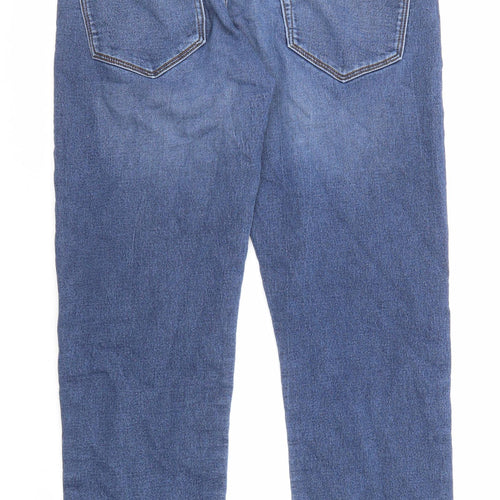 NEXT Mens Blue Cotton Straight Jeans Size 34 in L27 in Slim Zip