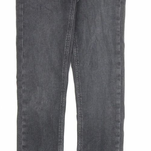 River Island Womens Grey Cotton Skinny Jeans Size 6 L27 in Regular Zip