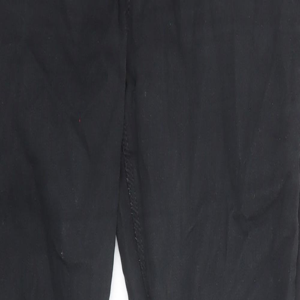 Warehouse Womens Black Cotton Skinny Jeans Size 12 L27 in Regular Zip