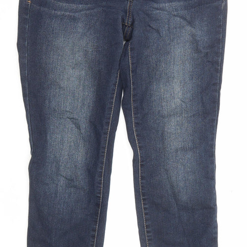 1822 Denim Womens Blue Cotton Straight Jeans Size 6 L27 in Regular Zip