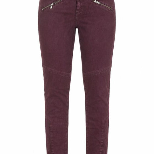 Mint Velvet Womens Purple Cotton Skinny Jeans Size 10 L27 in Regular Zip
