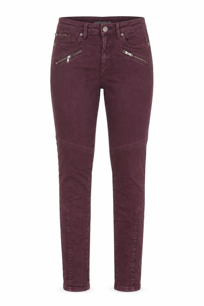 Mint Velvet Womens Purple Cotton Skinny Jeans Size 10 L27 in Regular Zip