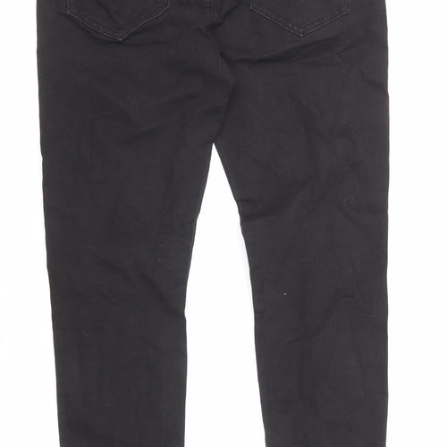New Look Womens Black Cotton Skinny Jeans Size 10 L25 in Regular Zip