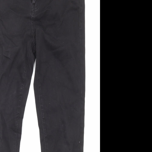 New Look Womens Black Cotton Skinny Jeans Size 10 L25 in Regular Zip