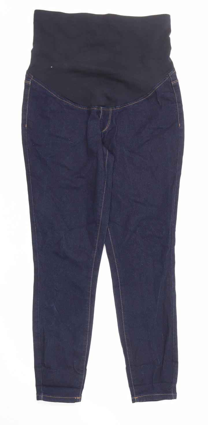 Marks and Spencer Womens Blue Cotton Skinny Jeans Size 10 L26 in Regular