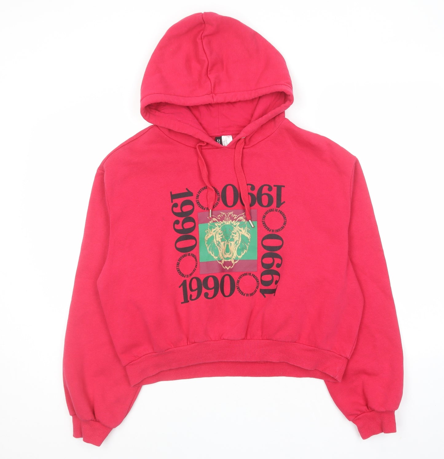 Divided by H&M Womens Pink Cotton Pullover Hoodie Size XL Pullover - 1990