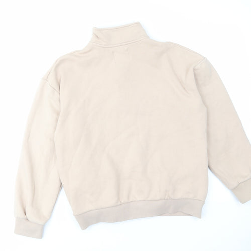 Bershka Mens Ivory Cotton Pullover Sweatshirt Size S