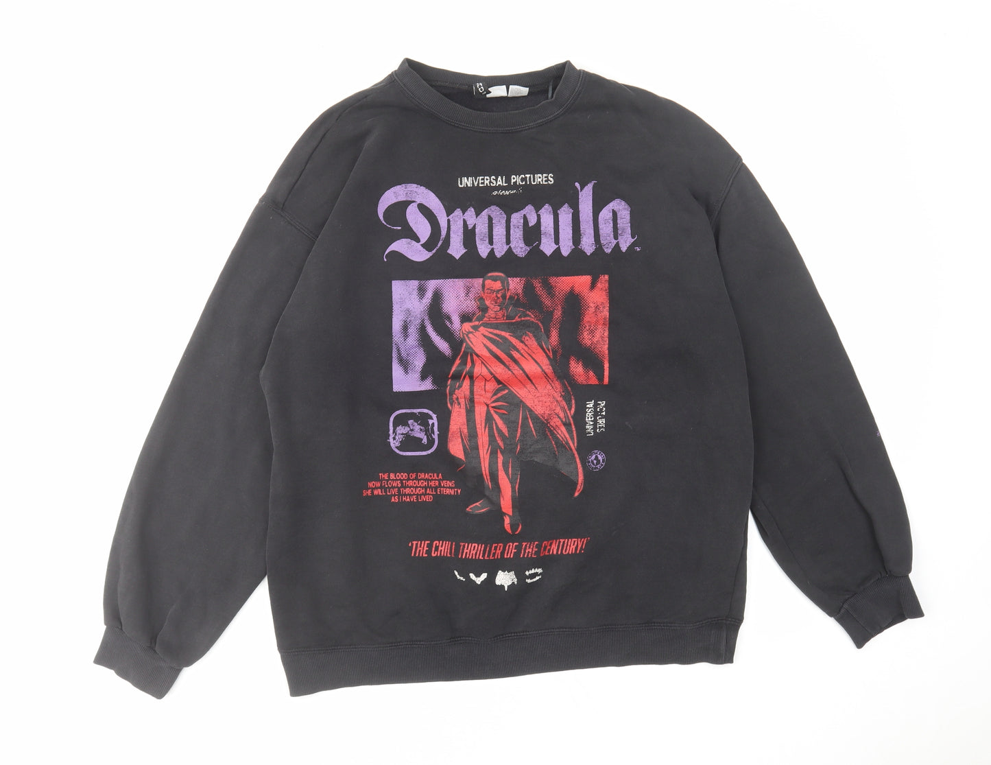 Divided by H&M Womens Grey Cotton Pullover Sweatshirt Size S Pullover - Dracula Universal Pictures