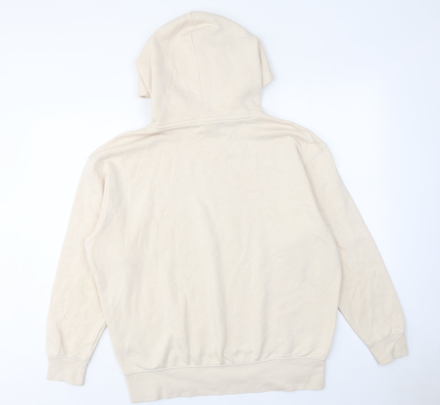 Nike Womens Ivory Cotton Pullover Hoodie Size S Pullover - Logo Drawstring