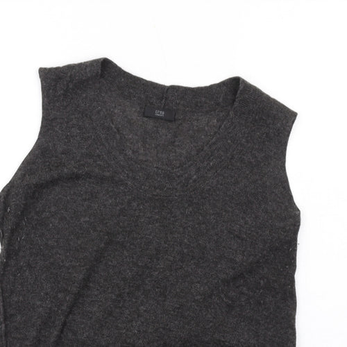 Crea Concept Womens Grey Round Neck Alpaca Pullover Jumper Size L