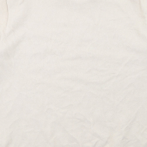 COS Mens Beige Round Neck Cotton Pullover Jumper Size M Short Sleeve