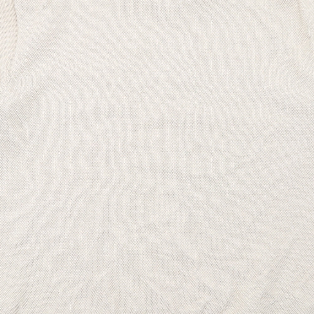 COS Mens Beige Round Neck Cotton Pullover Jumper Size M Short Sleeve