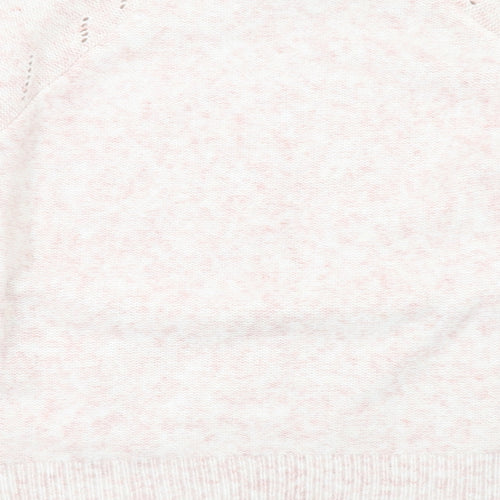 Marks and Spencer Womens Pink Round Neck Polyester Pullover Jumper Size M