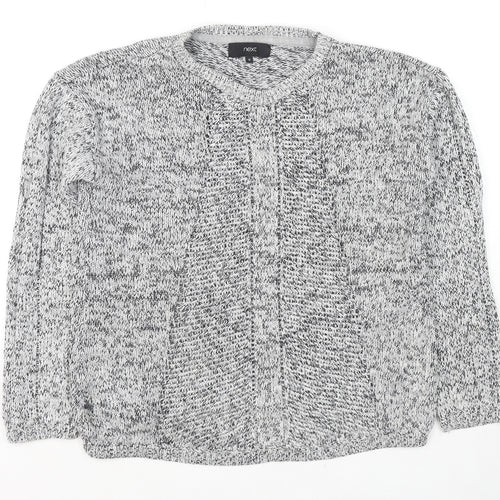 NEXT Womens Grey Round Neck Cotton Pullover Jumper Size 12