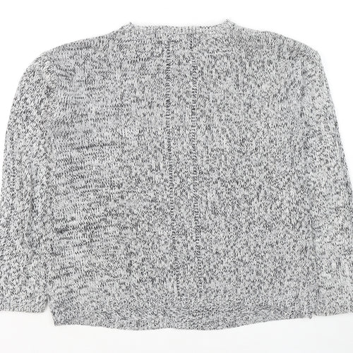 NEXT Womens Grey Round Neck Cotton Pullover Jumper Size 12
