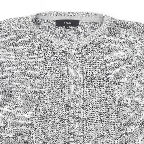 NEXT Womens Grey Round Neck Cotton Pullover Jumper Size 12