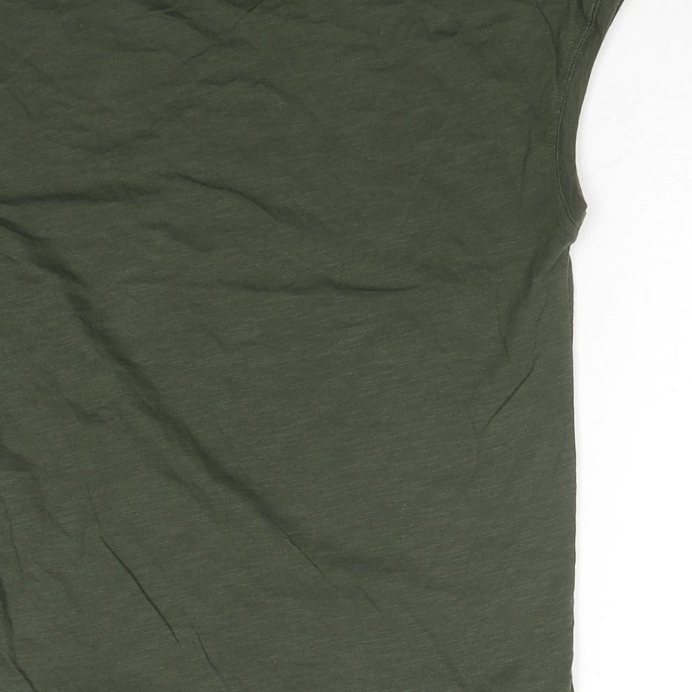 Whistles Womens Green 100% Cotton Basic T-Shirt Size XS Round Neck