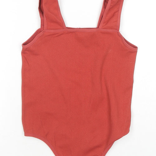 Urban Outfitters Womens Red Polyamide Bodysuit One-Piece Size S Pullover