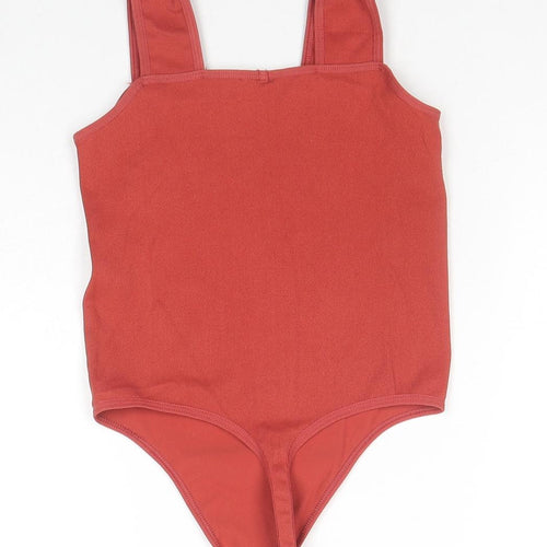 Urban Outfitters Womens Red Polyamide Bodysuit One-Piece Size S Pullover