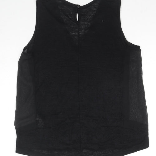 Savida Womens Black Polyester Basic Blouse Size 10 V-Neck