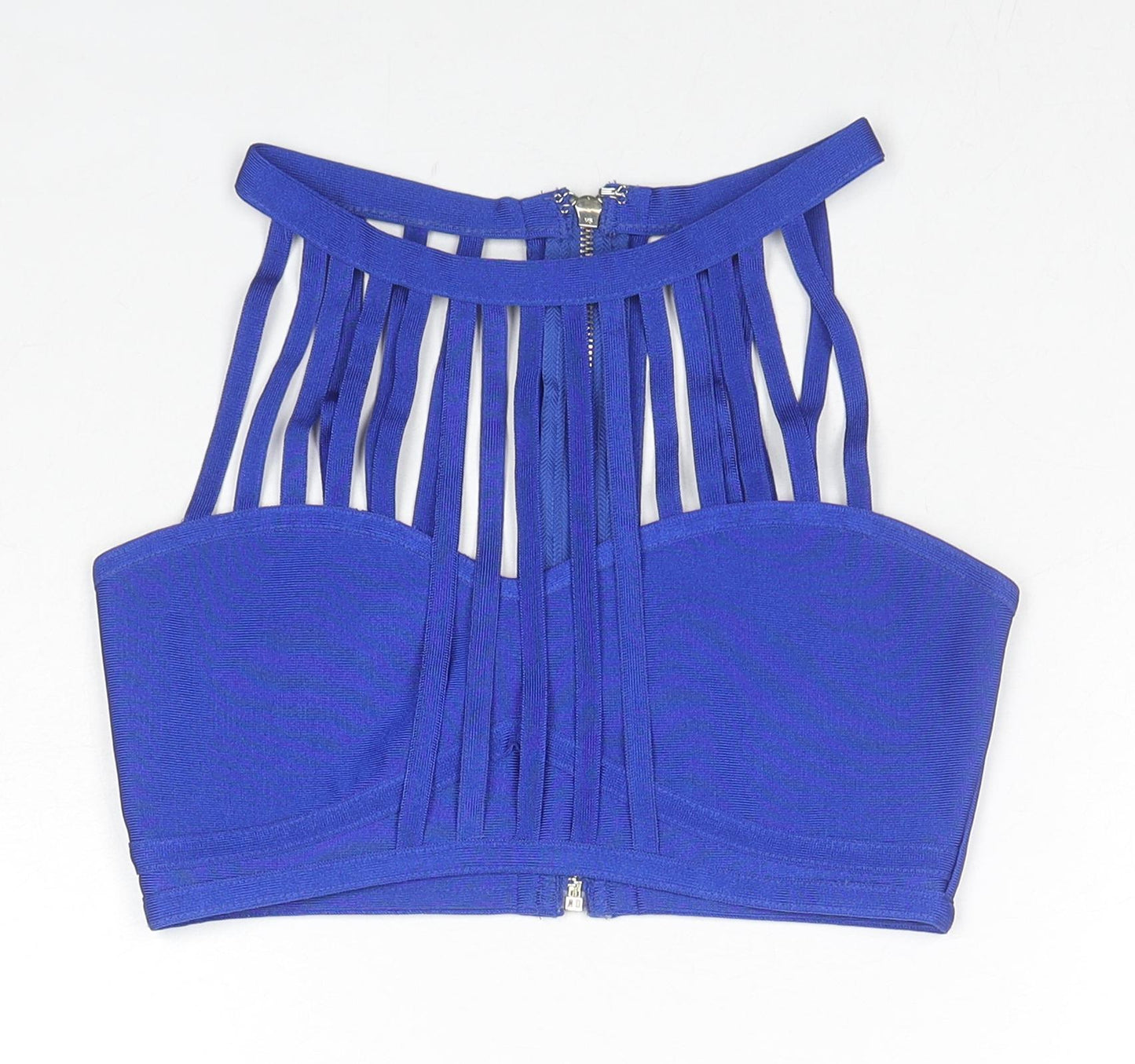 Moondance Ibiza Womens Blue Polyester Basic Tank One Size Round Neck - Strap Detail Bralette
