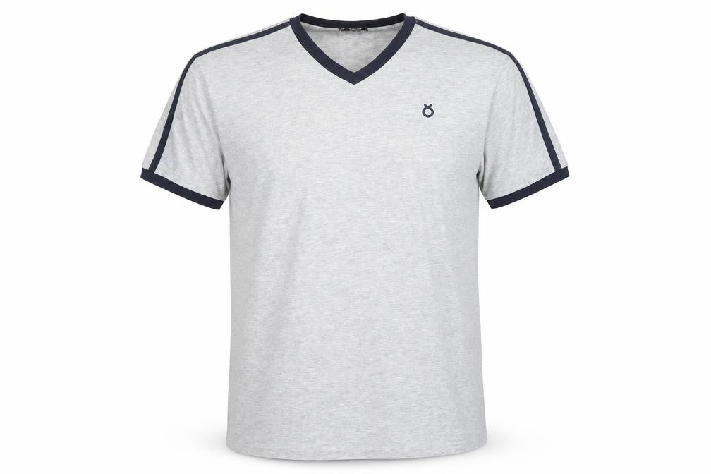 Eightball Mens Grey Cotton T-Shirt Size XL V-Neck