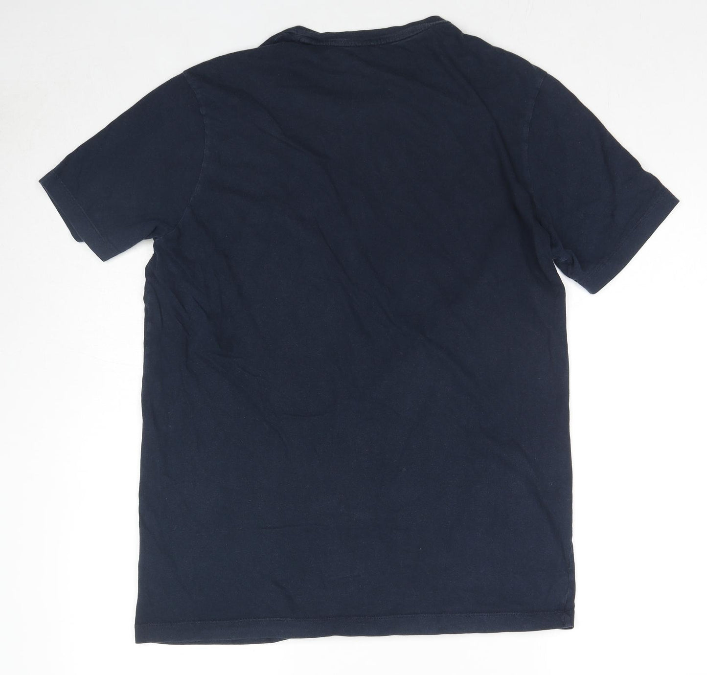 Paul & Shark Mens Blue Cotton T-Shirt Size XL Round Neck - Logo Detail
