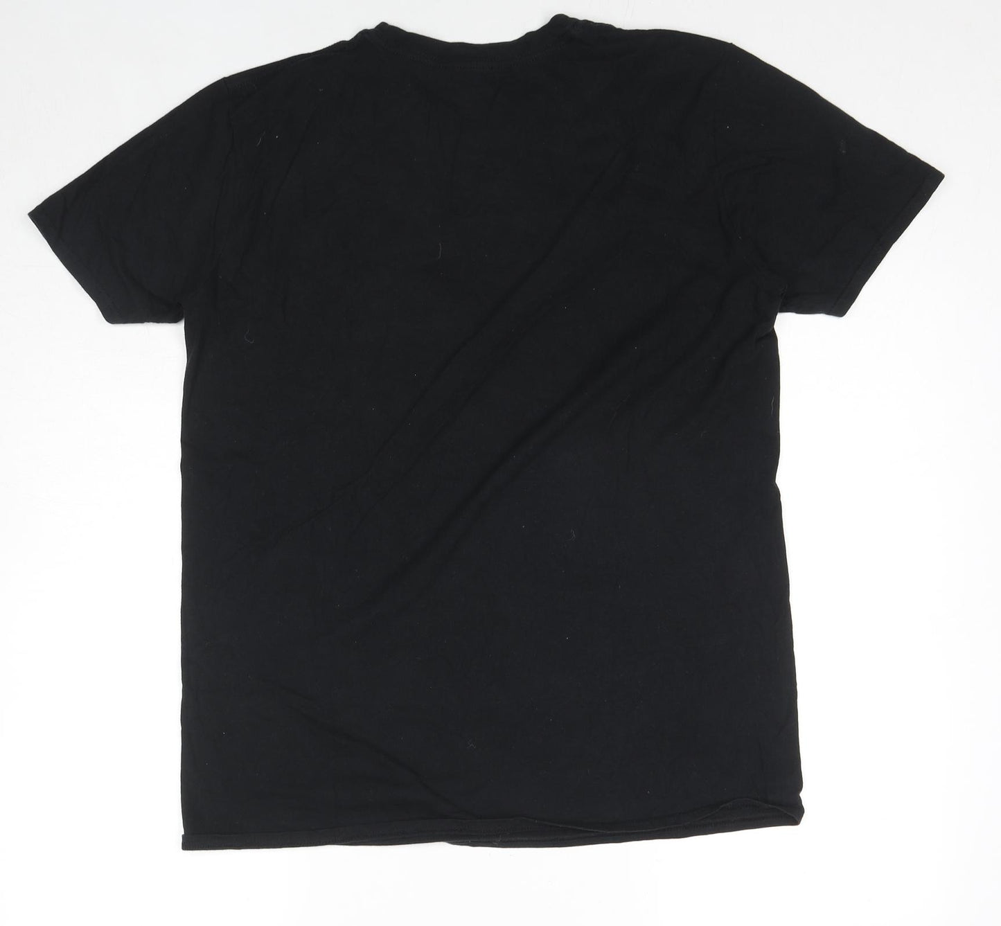 Disney Womens Black Cotton Basic T-Shirt Size L Round Neck - Mary Poppins