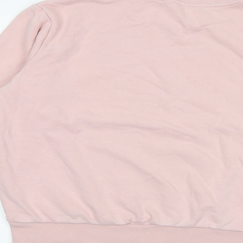 Marks and Spencer Womens Pink Cotton Pullover Sweatshirt Size M Pullover