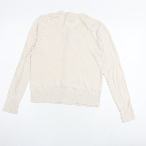 Banana Republic Womens Beige Round Neck Cotton Cardigan Jumper Size XS