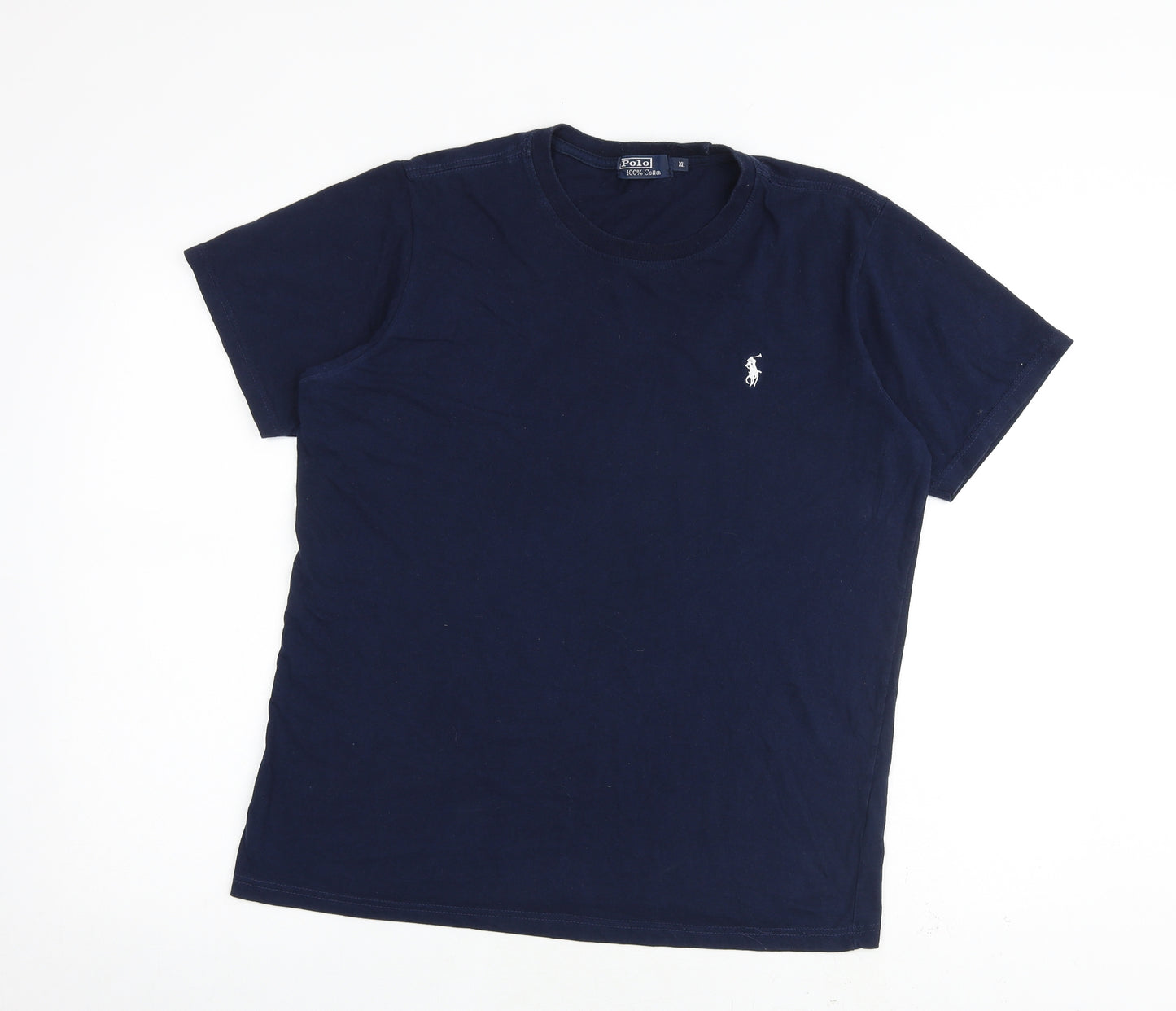 Polo Ralph Lauren Mens Blue Cotton T-Shirt Size XL Round Neck