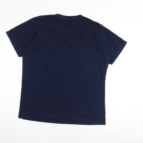 Polo Ralph Lauren Mens Blue Cotton T-Shirt Size XL Round Neck