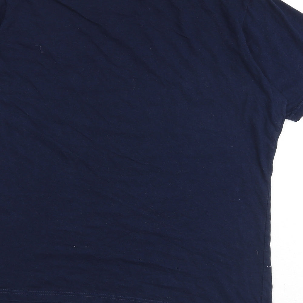 Polo Ralph Lauren Mens Blue Cotton T-Shirt Size XL Round Neck